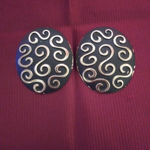 Black/with Gold earrings